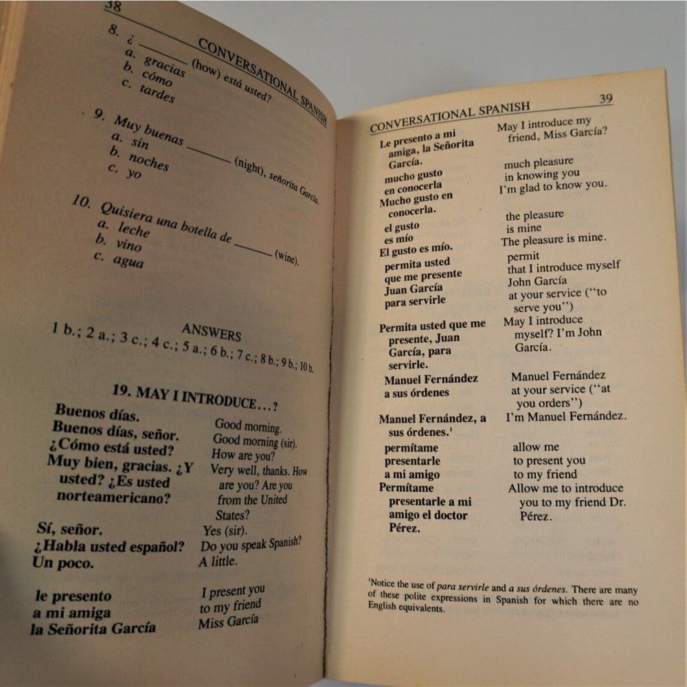 Conversational Spanish A Complete Course in Everyday Spanish 1985 Paperback - Picture 8 of 11
